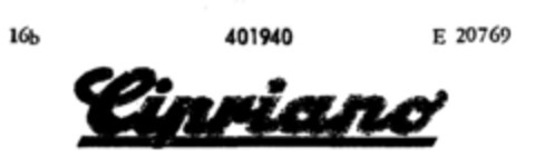 Cipriano Logo (DPMA, 10/13/1928)