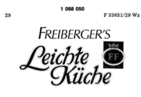 FREIBERGER`S Leichte Küche Logo (DPMA, 12.06.1985)