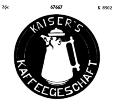 KAISER`S KAFFEEGESCHÄFT Logo (DPMA, 01/25/1904)