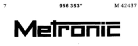 METRONIC Logo (DPMA, 30.11.1976)