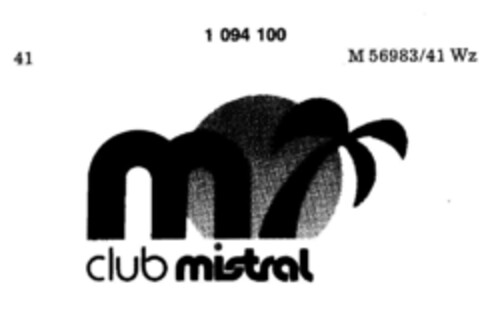 m club mistral Logo (DPMA, 22.07.1985)