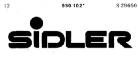 SIDLER Logo (DPMA, 21.02.1976)