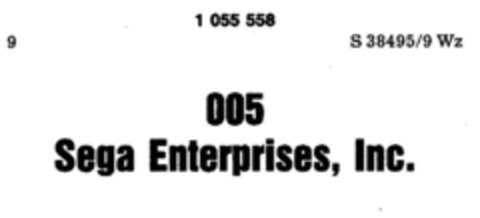 005 Sega Enterprises, Inc. Logo (DPMA, 10.02.1983)