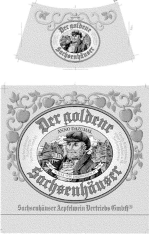 Der goldene Sachsenhäuser Logo (DPMA, 30.10.1986)