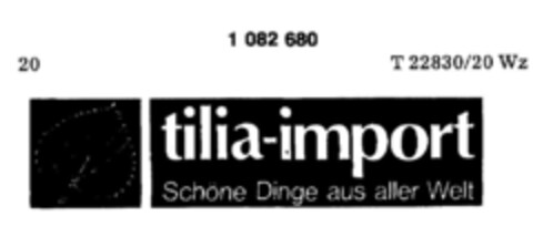 tilia-import Schöne Dinge aus aller Welt Logo (DPMA, 09/15/1983)