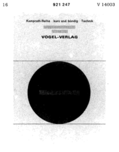Kamprath-Reihe kurz und bündig Technik VOGEL-VERLAG Logo (DPMA, 19.05.1973)