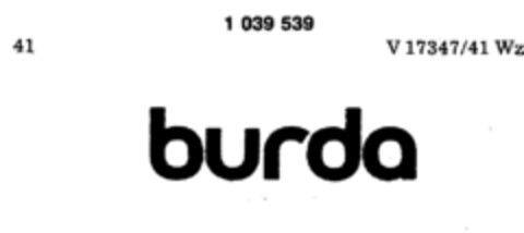 burda Logo (DPMA, 27.11.1980)