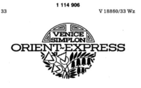 VENICE SIMPLON ORIENT-EXPRESS Logo (DPMA, 03/26/1984)