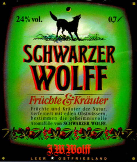 SCHWARZER WOLFF Logo (DPMA, 14.04.1989)