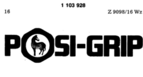 POSI-GRIP Logo (DPMA, 20.03.1985)