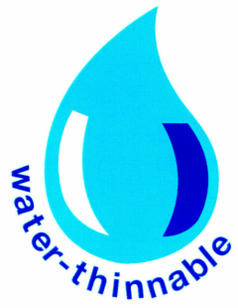 water-thinnable Logo (DPMA, 26.04.2000)