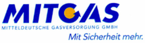 MITGAS MITTELDEUTSCHE GASVERSORGUNG GMBH Mit Sicherheit mehr. Logo (DPMA, 17.07.2000)