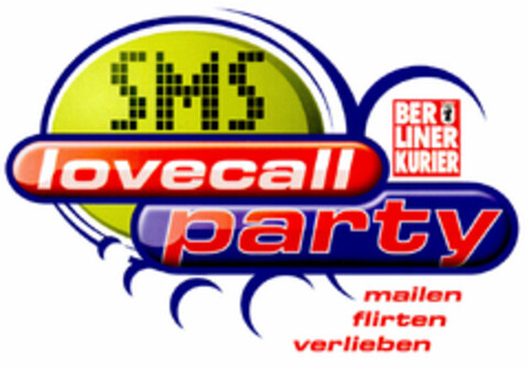 SMS lovecall party Logo (DPMA, 04.05.2001)