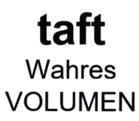 taft Wahres VOLUMEN Logo (DPMA, 08.08.2019)