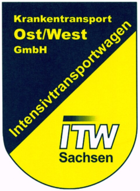 Krankentransport Ost/West GmbH Intensivtransportwagen ITW Sachsen Logo (DPMA, 12.05.2006)