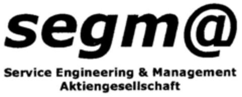 segm@ Service Engineering & Management Aktiengesellschaft Logo (DPMA, 15.01.1999)