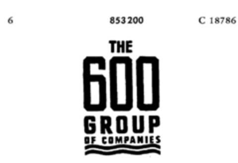 THE 600 GROUP OF COMPANIES Logo (DPMA, 19.02.1968)