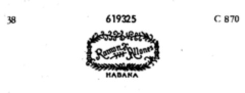 Ramon Allones HABANA Logo (DPMA, 09/21/1950)