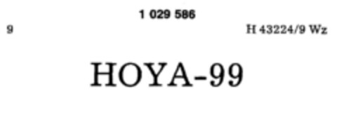 HOYA-99 Logo (DPMA, 11.07.1977)