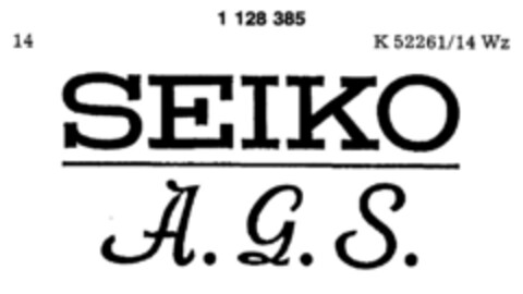 SEIKO A.G.S. Logo (DPMA, 28.01.1988)