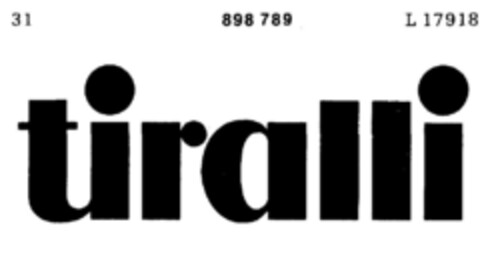 tiralli Logo (DPMA, 02.09.1971)