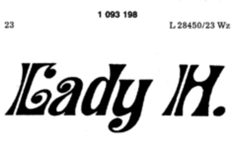 Lady H. Logo (DPMA, 21.08.1985)
