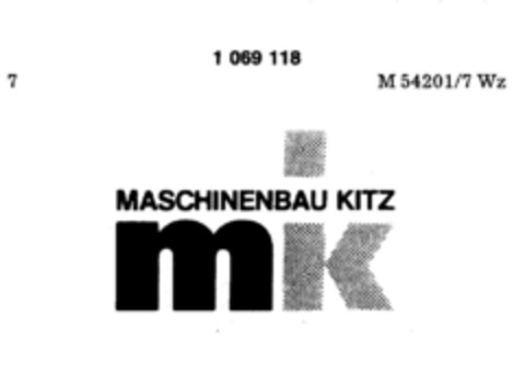 MASCHINENBAU KITZ Logo (DPMA, 01/23/1984)