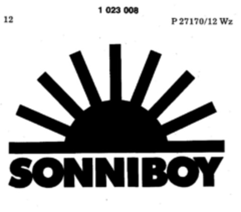 SONNIBOY Logo (DPMA, 15.03.1980)