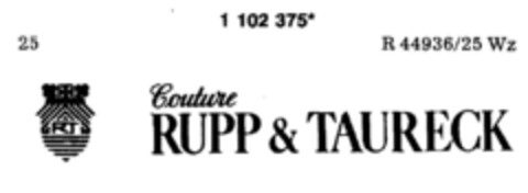 Couture RUPP & TAURECK Logo (DPMA, 12/16/1986)