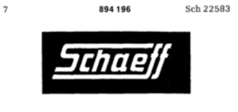 Schaeff Logo (DPMA, 24.12.1970)