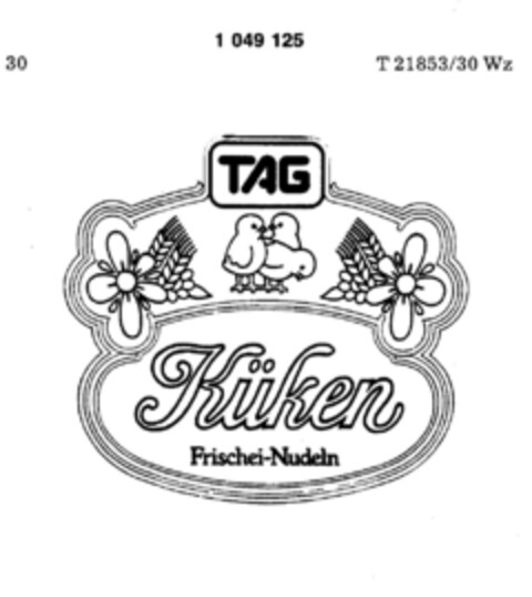 TAG Küken Frischei-Nudeln Logo (DPMA, 06/30/1982)