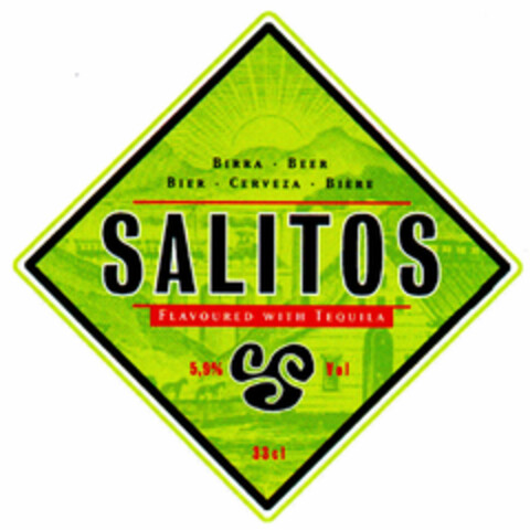 SALITOS FLAVOURED WITH TEQUILA Logo (DPMA, 13.02.2001)