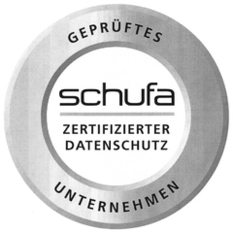 GEPRÜFTES schufa ZERTIFIZIERTER DATENSCHUTZ UNTERNEHMEN Logo (DPMA, 29.05.2009)