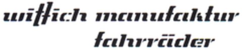 wittich manufaktur fahrräder Logo (DPMA, 07.02.2015)