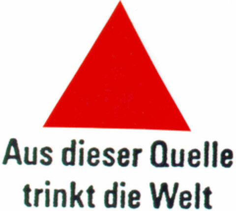 Aus dieser Quelle trinkt die Welt Logo (DPMA, 24.09.1996)