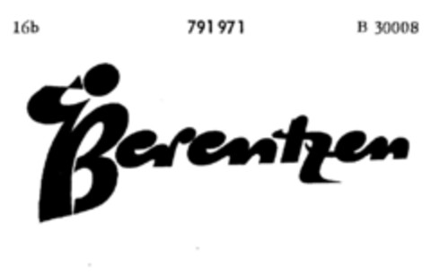 Berentzen Logo (DPMA, 10/01/1963)