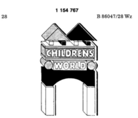 CHILDRENS WORLD Logo (DPMA, 11/29/1988)