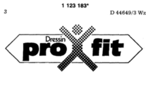 Dressin pro fit Logo (DPMA, 05/12/1988)