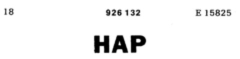 HAP Logo (DPMA, 18.01.1972)