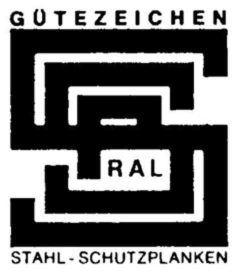 GÜTEZEICHEN RAL STAHL-SCHUTZPLANKEN Logo (DPMA, 16.07.1987)