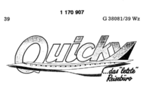 Quicky...das "letzte" Reisebüro Logo (DPMA, 18.05.1990)