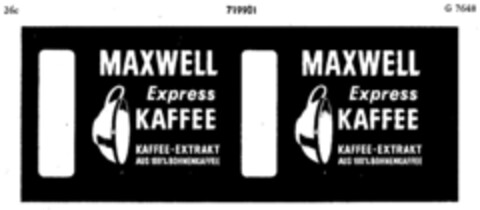 MAXWELL Express KAFFEE Logo (DPMA, 04.03.1958)