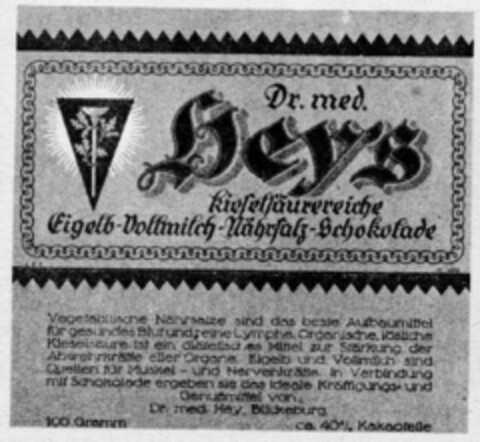 Dr. med.  Hey's Logo (DPMA, 29.11.1926)