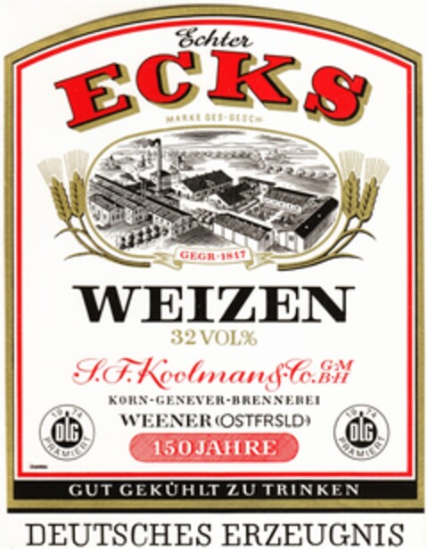 ECKS WEIZEN Logo (DPMA, 02.07.1975)