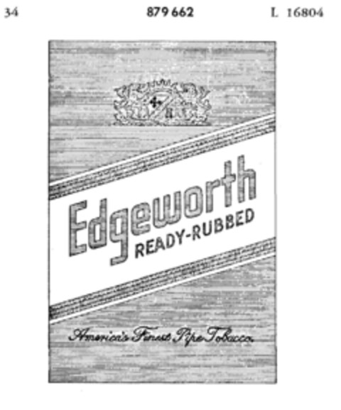 Edgeworth READY-RUBBED Americas Finest Pipe Tobacco Logo (DPMA, 21.01.1970)