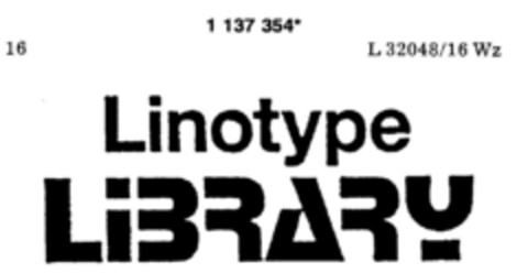 Linotype LIBRARY Logo (DPMA, 08.03.1989)
