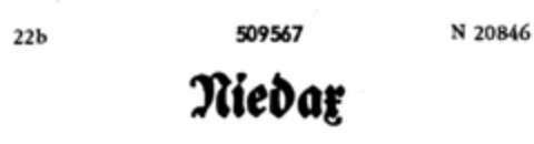 Niedax Logo (DPMA, 07/05/1938)