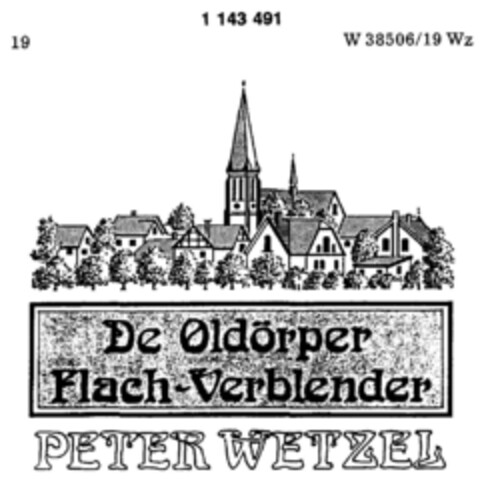 De Oldörper Flach-Verblender Logo (DPMA, 20.09.1988)