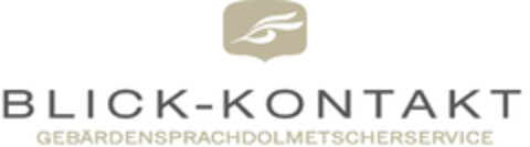 BLICK-KONTAKT GEBÄRDENSPRACHDOLMETSCHERSERVICE Logo (DPMA, 05/06/2011)