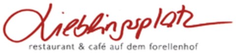 Lieblingsplatz restaurant & café auf dem forellenhof Logo (DPMA, 06/09/2012)